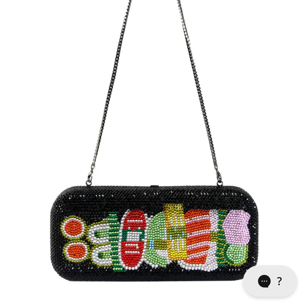 Akira sushi rhinestone clutch